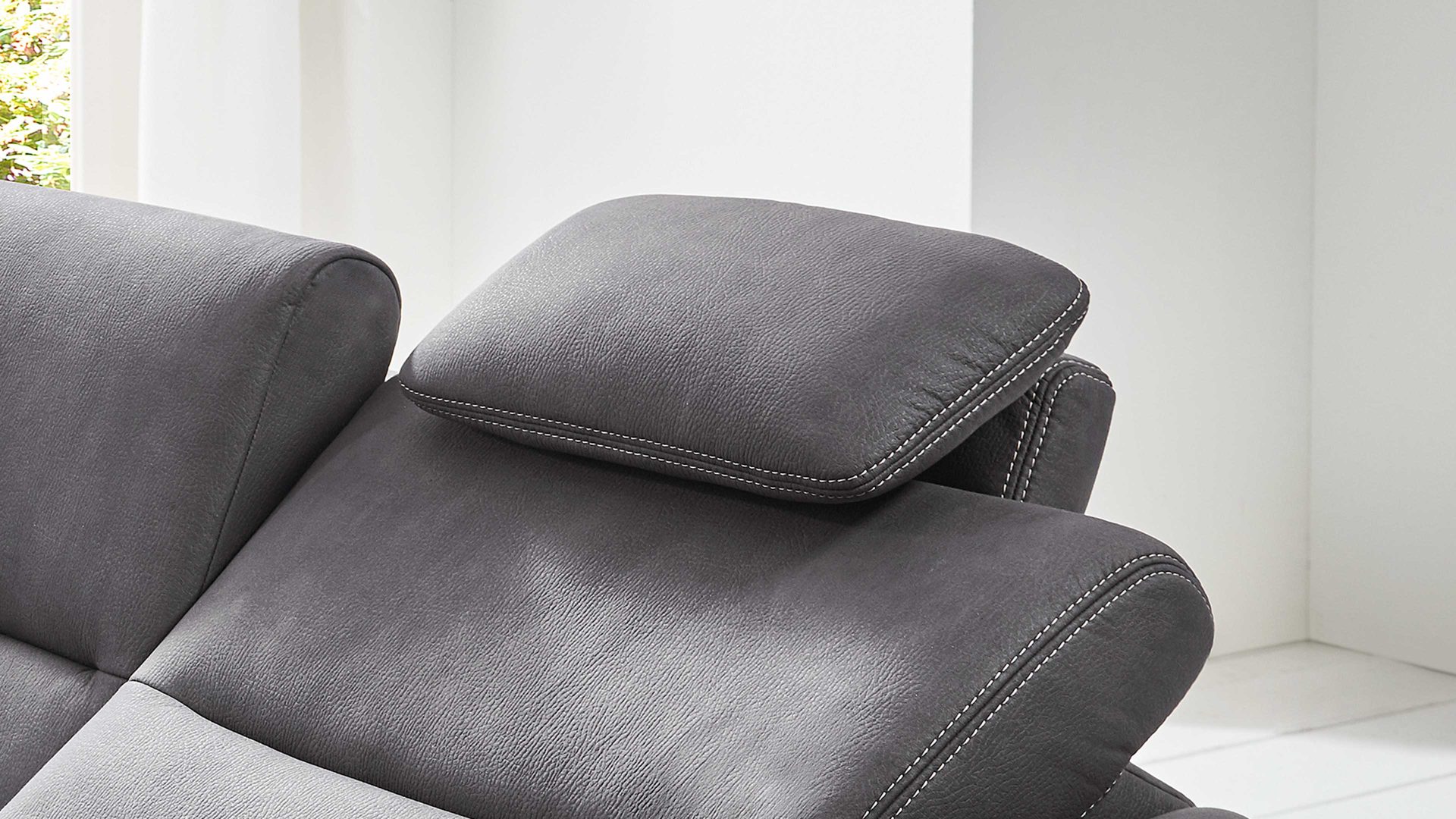 Kopfstütze modulmaster aus Stoff in Grau Modulmaster MM-ZE1049 - Kopfstütze PKS graue Mikrofaser Mammut