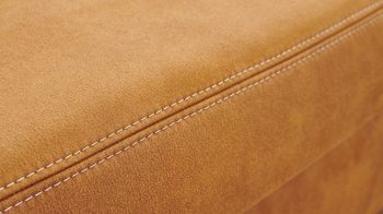 Ecksofa modulmaster aus Stoff in Orange Modulmaster MM-ZE1049 - Wohnlandschaft zimtfarbener Bezug Deluxe – Stellfläche ca. 316 x 203 cm