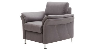 Polstersessel modulmaster aus Stoff in Grau Modulmaster MM-ZE1049 - Polstersessel graue Mikrofaser Mammut &amp; Metallfüße