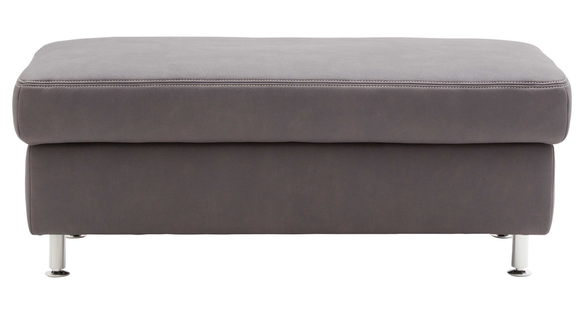 Polsterhocker modulmaster aus Stoff in Grau Modulmaster MM-ZE1049 - XXL-Hocker graue Mikrofaser Mammut – ca. 130 x 65 cm