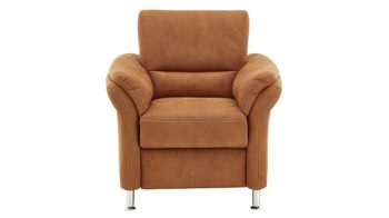Polstersessel modulmaster aus Stoff in Orange Modulmaster MM-ZE1049 - Polstersessel zimtfarbener Bezug Deluxe & Metallfüße