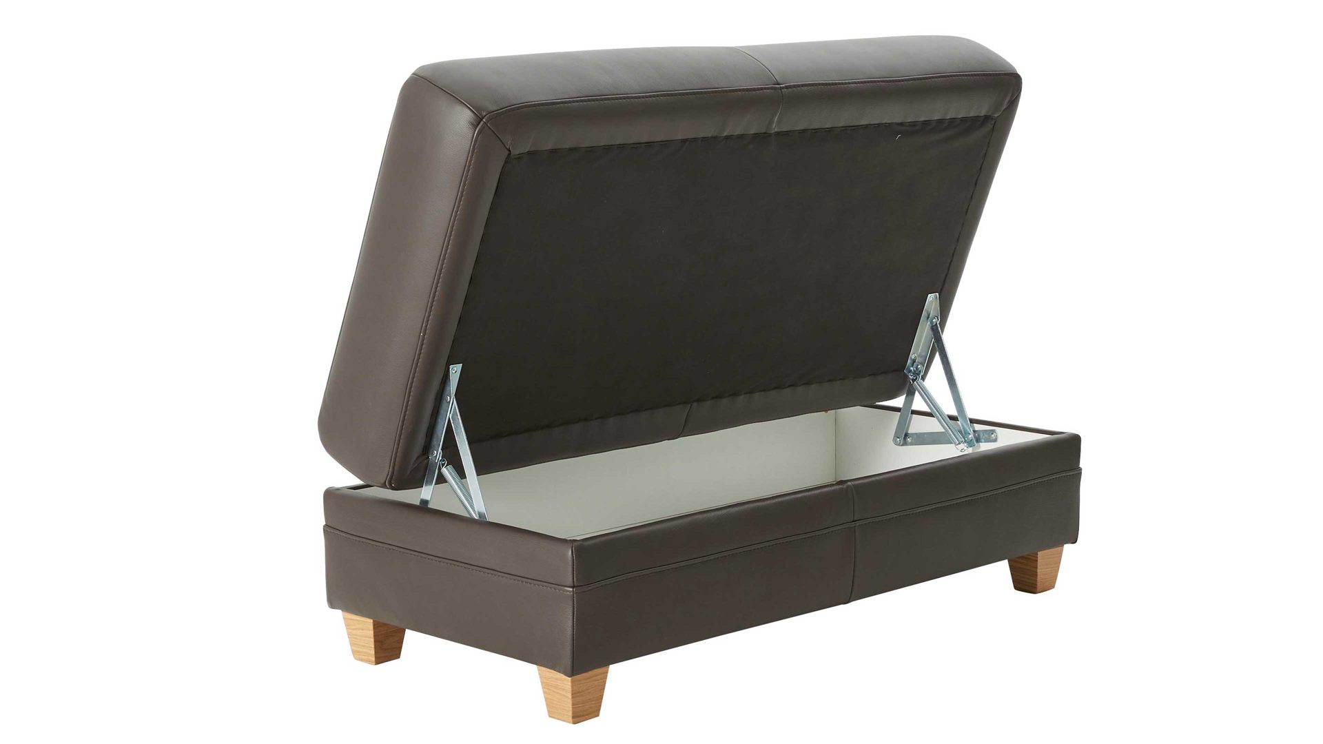 Funktionshocker OrthoSedis aus Leder in Dunkelbraun OrthoSedis MM-PN1004 - Funktionshocker XXL HoF schokofarbenes Leder & Buche – ca. 130 x 65 cm