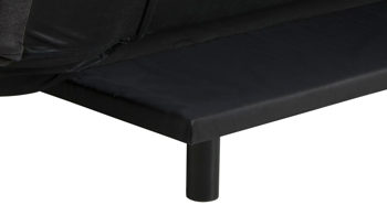 Schlafsofa Actona group aus Stoff in Dunkelgrau Schlafsofa - Schlafcouch als vielseitiges Polstermöbel dunkelgrauer Stoffbezug Enjoy 24 & mattschwarzes Gestell