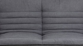 Schlafsofa Actona group aus Stoff in Dunkelgrau Schlafsofa - Schlafcouch als vielseitiges Polstermöbel dunkelgrauer Stoffbezug Enjoy 24 & mattschwarzes Gestell