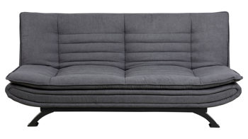Schlafsofa Actona group aus Stoff in Dunkelgrau Schlafsofa - Schlafcouch als vielseitiges Polstermöbel dunkelgrauer Stoffbezug Enjoy 24 & mattschwarzes Gestell
