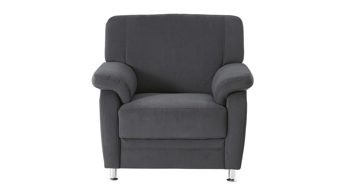 Polstersessel modulmaster aus Stoff in Anthrazit Modulmaster MM-ZE1004 - Polstersessel anthrazitfarbener CleverCleanbezug & Chromfüße