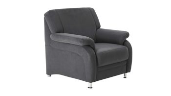 Polstersessel modulmaster aus Stoff in Anthrazit Modulmaster MM-ZE1004 - Polstersessel anthrazitfarbener CleverCleanbezug & Chromfüße