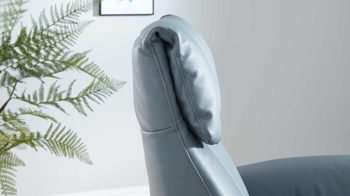 Relaxsessel comfortmaster besser sitzen, liegen, leben aus Leder in Blau Comfortmaster 7304 - Easy-Swing-Sessel 31V blaues LongLife-Leder Rustika & Sternfuß