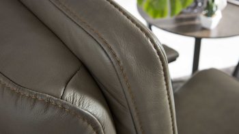 Relaxsessel Interliving aus Leder in Grau Interliving Sessel Serie 4541– Relaxsessel motorisch - steingraues LongLife-Leder Vivre & Sternfuß V4S