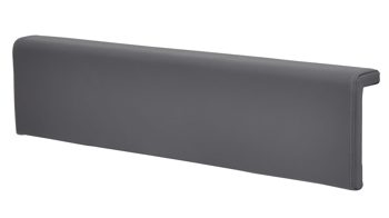 Kissen-Set Interliving aus Stoff in Dunkelgrau Interliving Schlafzimmer Serie 1025 – Kopfteilpolster-Set Länge ca. 72 cm - graphitfarbenes Kunstleder