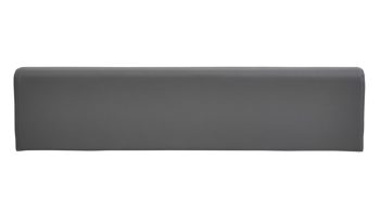 Kissen-Set Interliving aus Stoff in Dunkelgrau Interliving Schlafzimmer Serie 1025 – Kopfteilpolster-Set Länge ca. 92 cm - graphitfarbenes Kunstleder