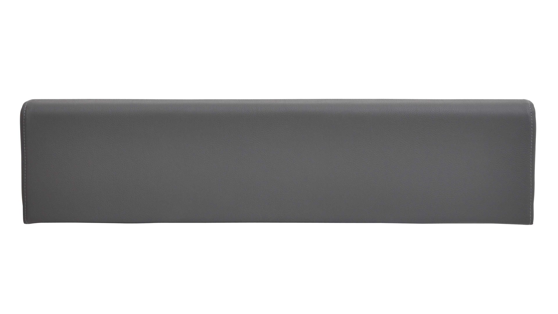 Kopfstütze Interliving aus Stoff in Dunkelgrau Interliving Schlafzimmer Serie 1025 – Kopfteilpolster-Set Länge ca. 82 cm - graphitfarbenes Kunstleder