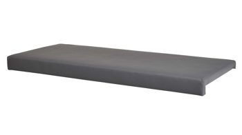 Polsterbank Interliving aus Stoff in Dunkelgrau Interliving Schlafzimmer Serie 1025 – Bettbank 530770 graphitfarbenes Kunstleder & Balkeneiche gehackt - Länge ca. 140 cm