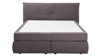 Boxspringbett Interliving aus Stoff in Dunkelgrau Interliving Bettsystem Serie 1414 - Boxspringbett dunkelgrauer Stoffbezug ENF 09 - Liegefläche ca. 160 x 200 cm