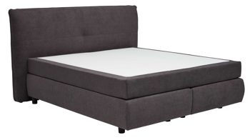 Boxspringbett Interliving aus Stoff in Dunkelgrau Interliving Bettsystem Serie 1414 - Boxspringbett dunkelgrauer Stoffbezug ENF 09 - Liegefläche ca. 180 x 200 cm