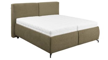 Polsterbett Interliving aus Stoff in Dunkelgrün Interliving Bettsystem Serie 1414 - Polsterbett olivgrüner Stoffbezug GCP 333 - Liegefläche ca. 180 x 200 cm