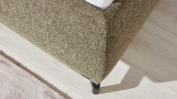 Polsterbett Interliving aus Stoff in Dunkelgrün Interliving Bettsystem Serie 1414 - Polsterbett Variante 4 olivgrüner Stoffbezug GCP 333 - Liegefläche ca. 180 x 200 cm