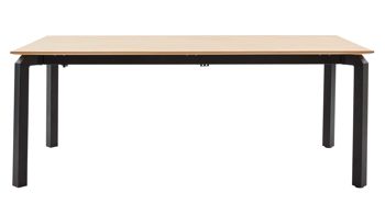 Auszugtisch Interliving aus Holz in Holzfarben Interliving Esszimmer Serie 5111 – Auszugtisch Charakter-Eiche & schwarzes Eisen – ca. 200-280 x 100 cm