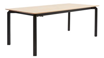 Auszugtisch Interliving aus Holz in Holzfarben Interliving Esszimmer Serie 5111 – Auszugtisch Charakter-Eiche & schwarzes Eisen – ca. 200-280 x 100 cm