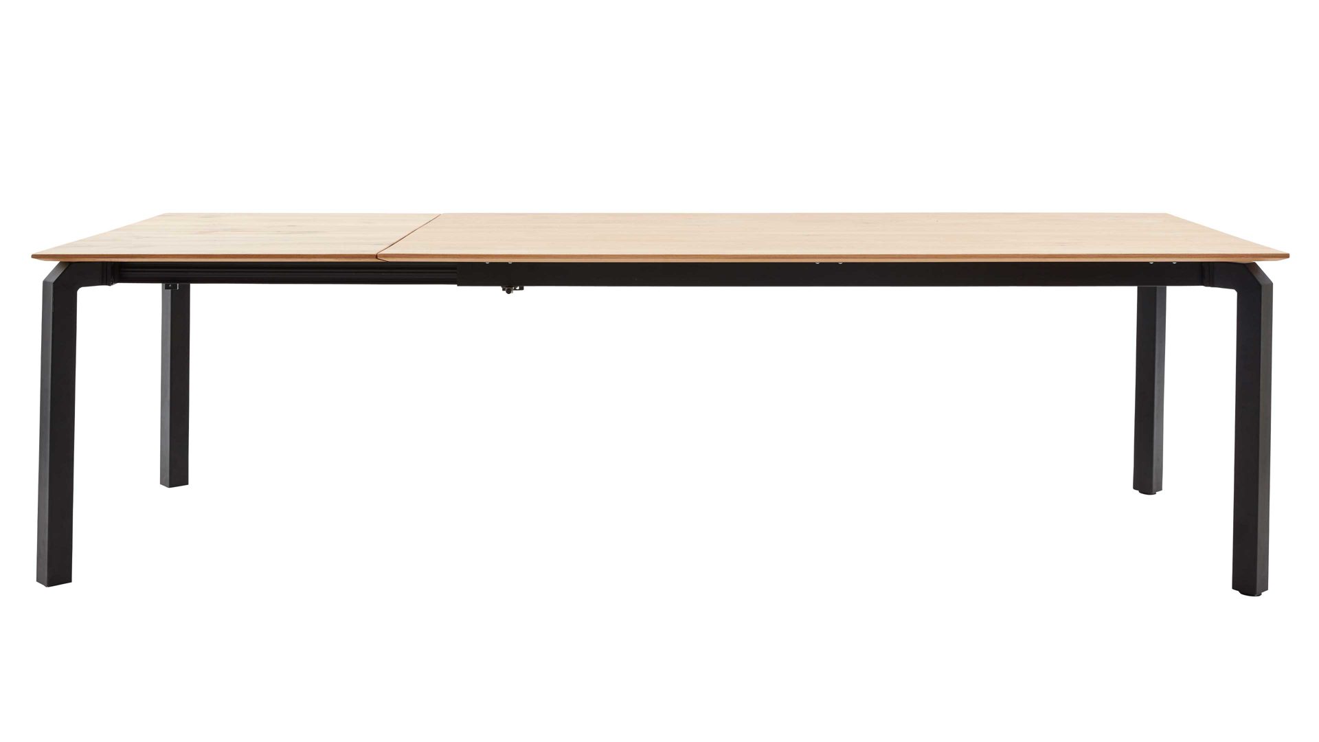 Auszugtisch Interliving aus Holz in Holzfarben Interliving Esszimmer Serie 5111 – Auszugtisch 6813-79 Charakter-Eiche & schwarzes Eisen – ca. 200-280 x 100 cm