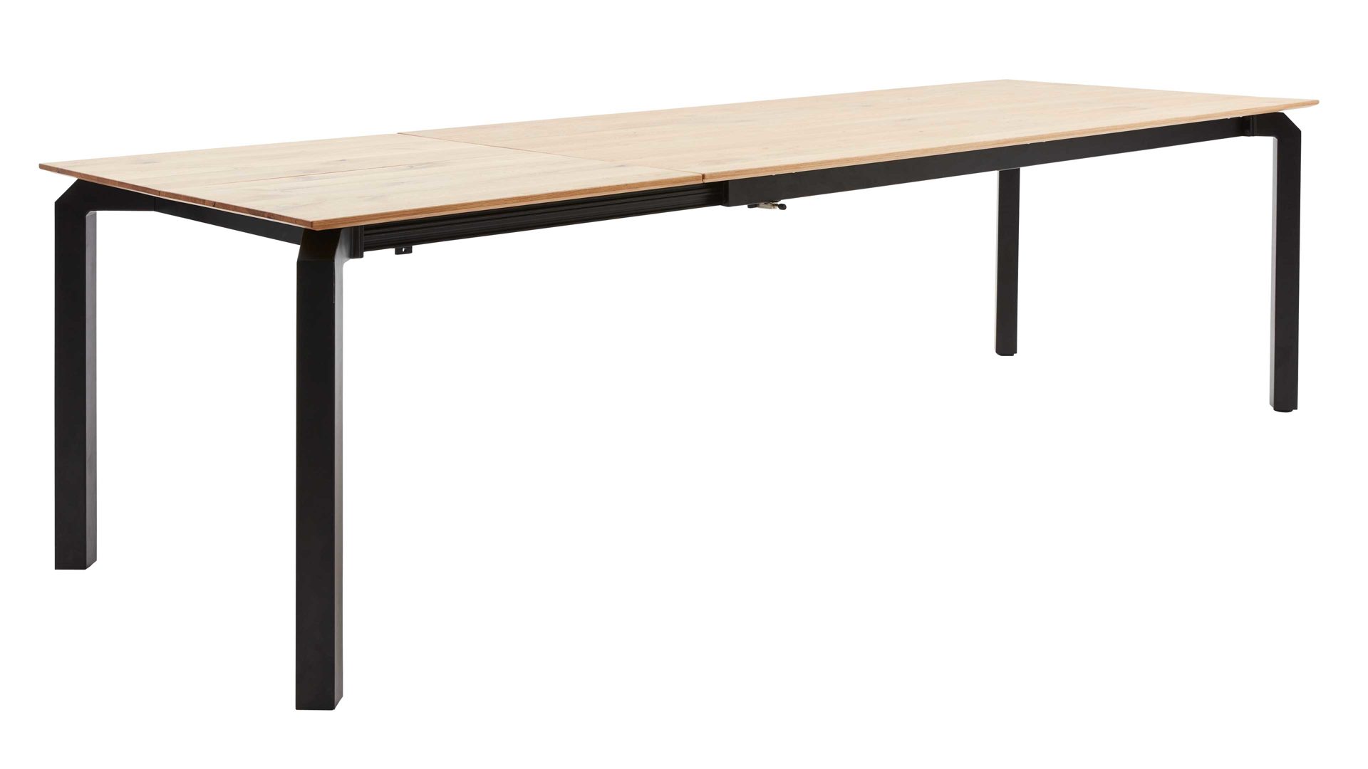 Auszugtisch Interliving aus Holz in Holzfarben Interliving Esszimmer Serie 5111 – Auszugtisch 6813-79 Charakter-Eiche & schwarzes Eisen – ca. 200-280 x 100 cm