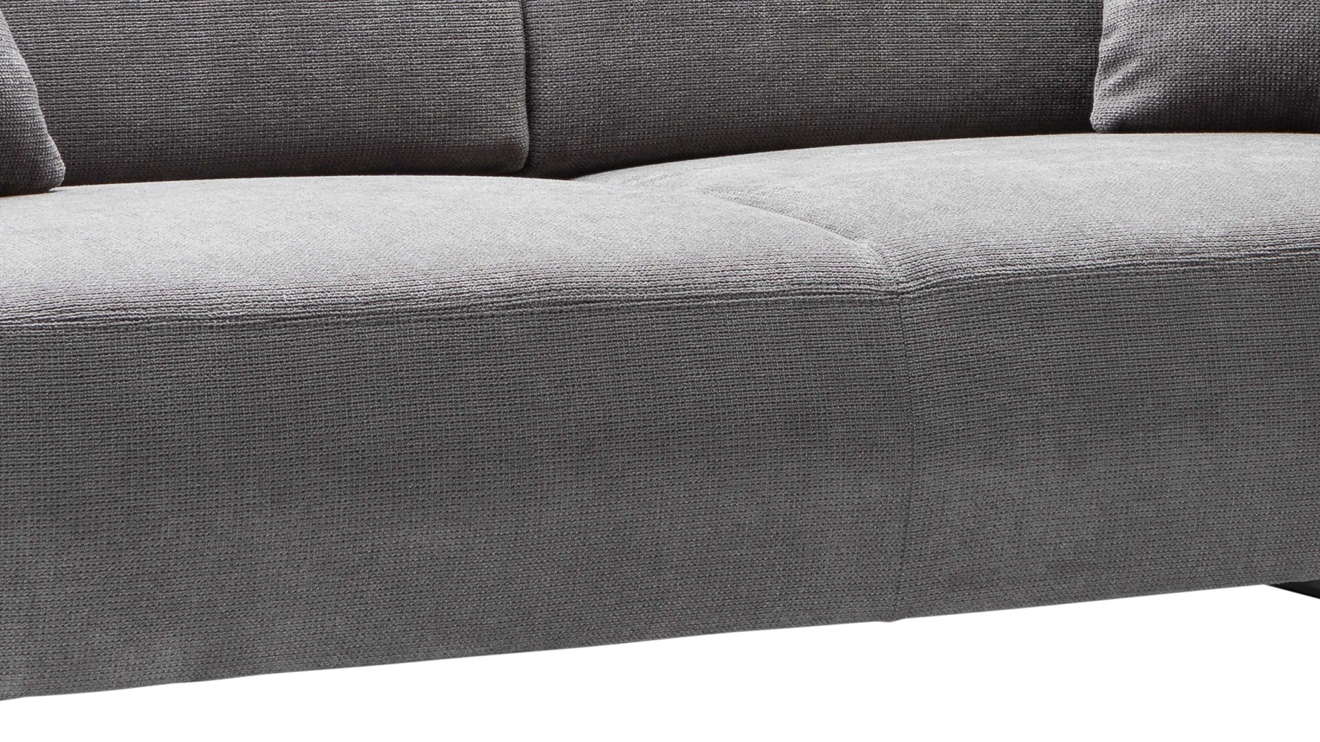 Dreisitzer A. z. iwaniccy aus Stoff in Grau 3-Sitzer Dana bzw. Polstermöbel steinfarbener Bezug Boston 20 & Metallfüße - Länge ca. 207 cm