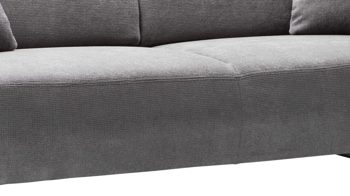 Dreisitzer A. z. iwaniccy aus Stoff in Grau 3-Sitzer Dana bzw. Polstermöbel steinfarbener Bezug Boston 20 & Metallfüße - Länge ca. 207 cm