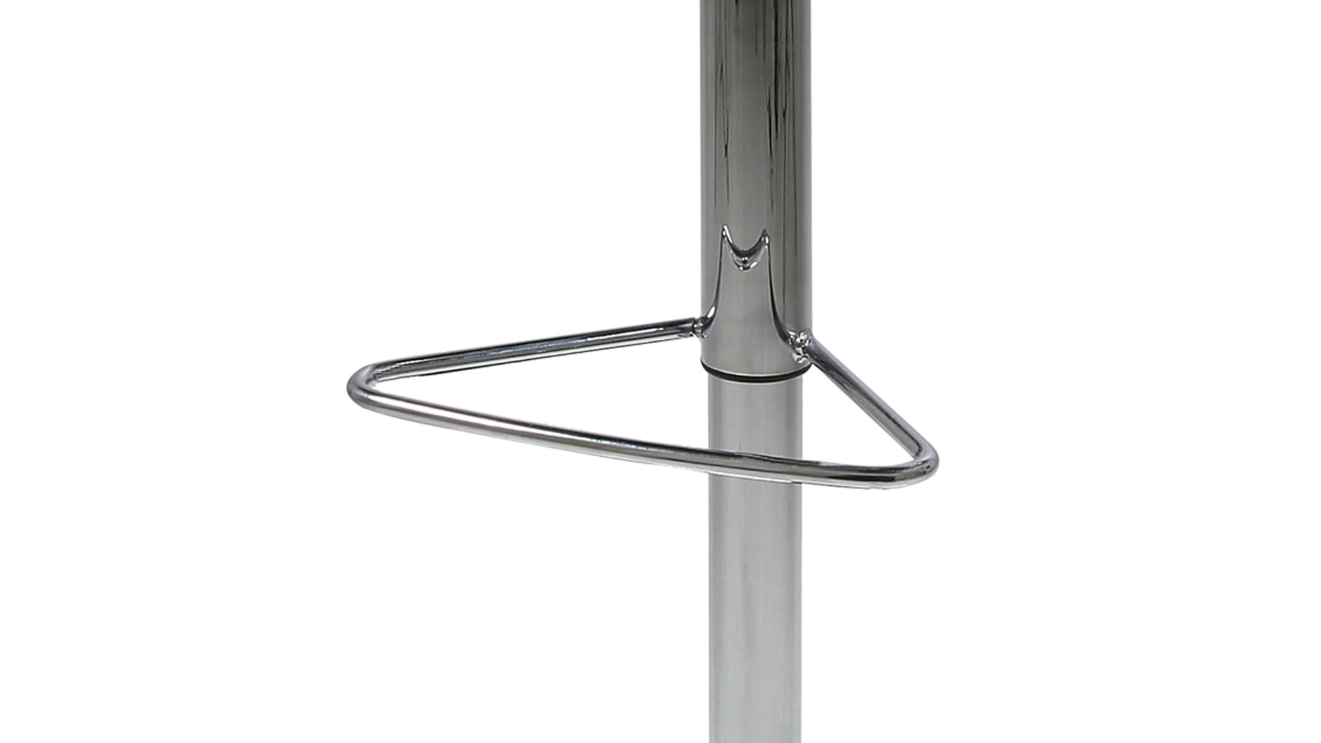 Barhocker Actona group aus Kunstfaser in Schwarz Barhocker mit Trompetenfuß bzw. Tresenstuhl Sylvia schwarzes Kunstleder & Chrom