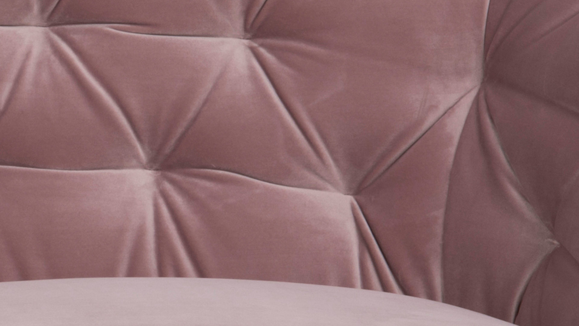 Zweisitzer Actona group aus Stoff in Pink Zweisitzer-Sofa als bequemes Polstermöbel pastellrosa Samt Vic 18 & schwarze Holzfüße, Breite ca.  150 cm