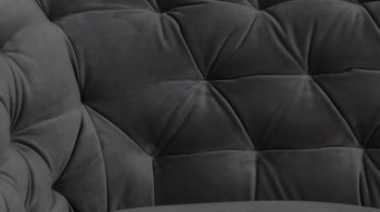 Zweisitzer Actona group aus Stoff in Dunkelgrau Zweisitzer-Sofa als bequemes Polstermöbel dunkelgrauer Samt Vic 28 & schwarze Holzfüße, Breite ca.  150 cm