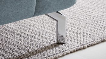 Ecksofa modulmaster aus Stoff in Hellblau Modulmaster MM-MP1075 - Ecksofa Chromfüße & stahlfarbene Chenille Nemo - Stellfläche ca. 319 x 222 cm