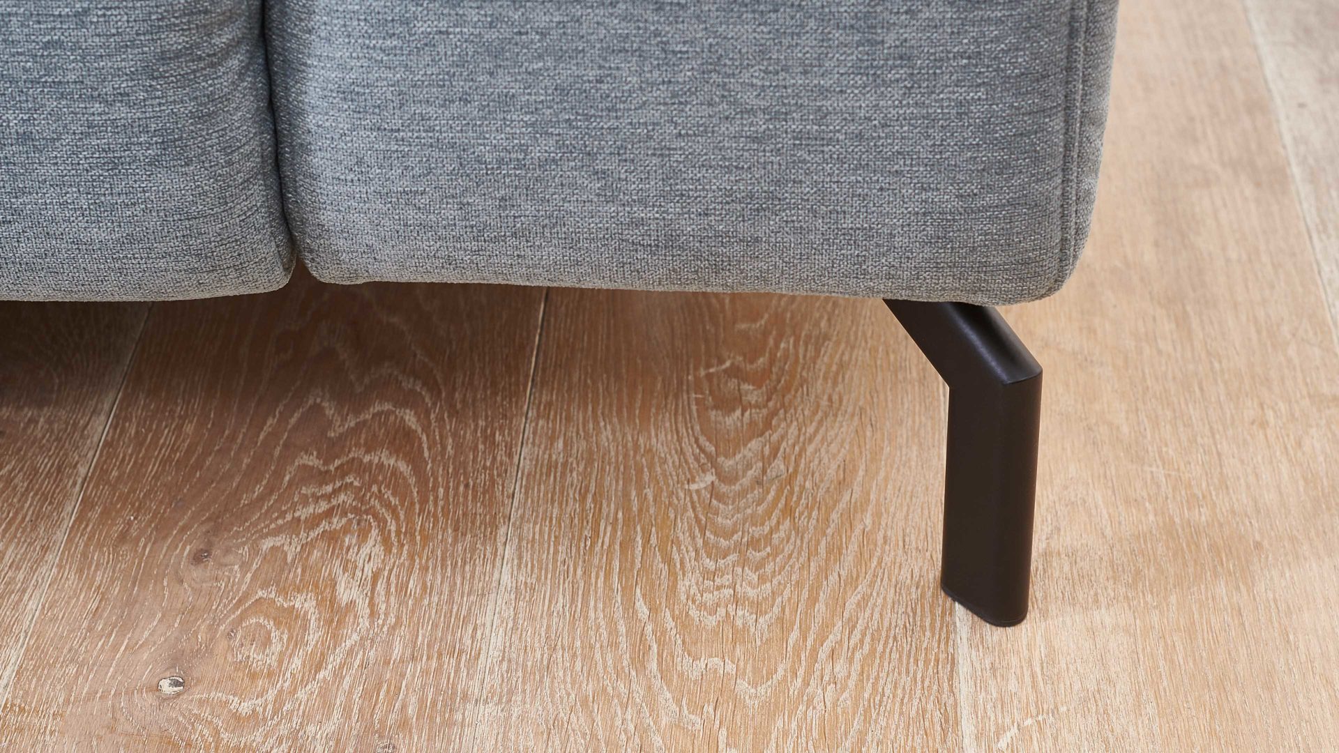 Ecksofa modulmaster aus Stoff in Hellblau Modulmaster MM-MP1075 - Ecksofa schwarze Metallfüße & stahlfarbene Chenille Nemo - Stellfläche ca. 319 x 222 cm