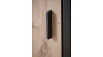 Wohnwand Mca furniture aus Holz in Holzfarben Wohnwand Algarve Balkeneiche & Anthrazit - vierteilig, Breite ca. 300 cm