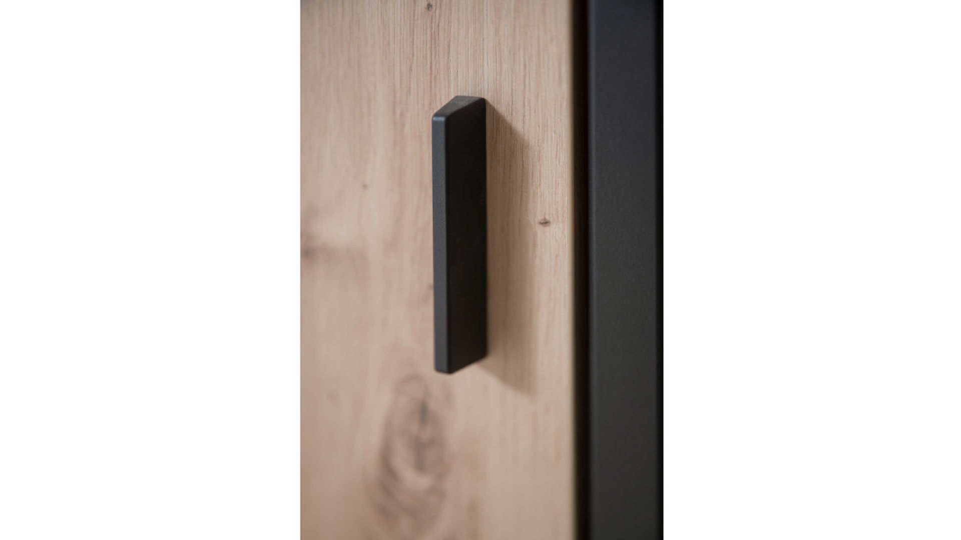 Wohnwand Mca direkt aus Holz in Holzfarben Wohnwand Algarve Balkeneiche & Anthrazit - vierteilig, Breite ca. 300 cm