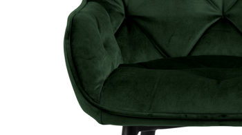 Barhocker Actona group aus Stoff in Dunkelgrün Barhocker Brooke waldgrüner Samt Vic 68AC & schwarzes Metall