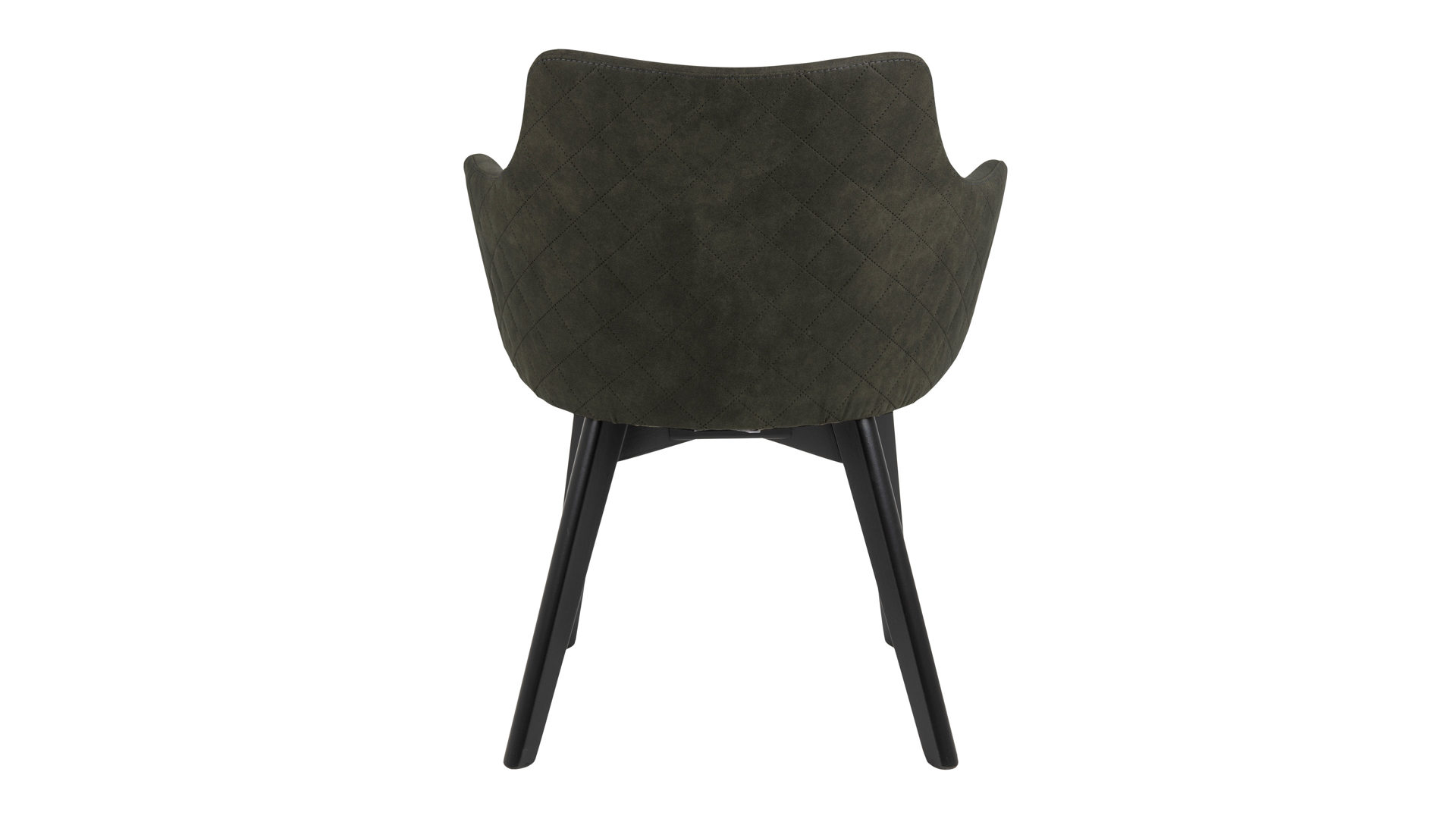 Polsterstuhl Actona group aus Stoff in Dunkelgrün Armlehnstuhl Bella bzw. Polsterstuhl olivgrüner Bezug Preston 38 & Eichenholzfüße