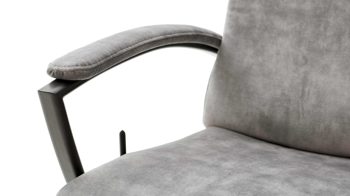 Relaxsessel modulmaster aus Stoff in Hellgrau Modulmaster MM-ZE1062 - Relaxsessel 1DRF silberfarbener Velours Amira & Sternfuß V1S