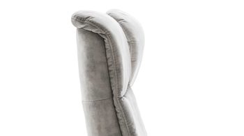 Relaxsessel modulmaster aus Stoff in Hellgrau Modulmaster MM-ZE1062 - Relaxsessel 1DRF silberfarbener Velours Amira & Sternfuß V1S