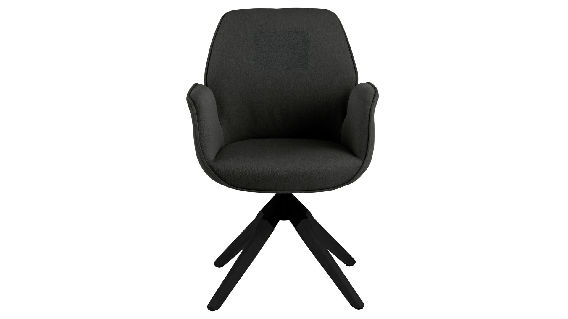 Vierfußstuhl Actona group aus Stoff in Dunkelgrau Armlehnstuhl Aura dunkelgrauer Bezug Town 33