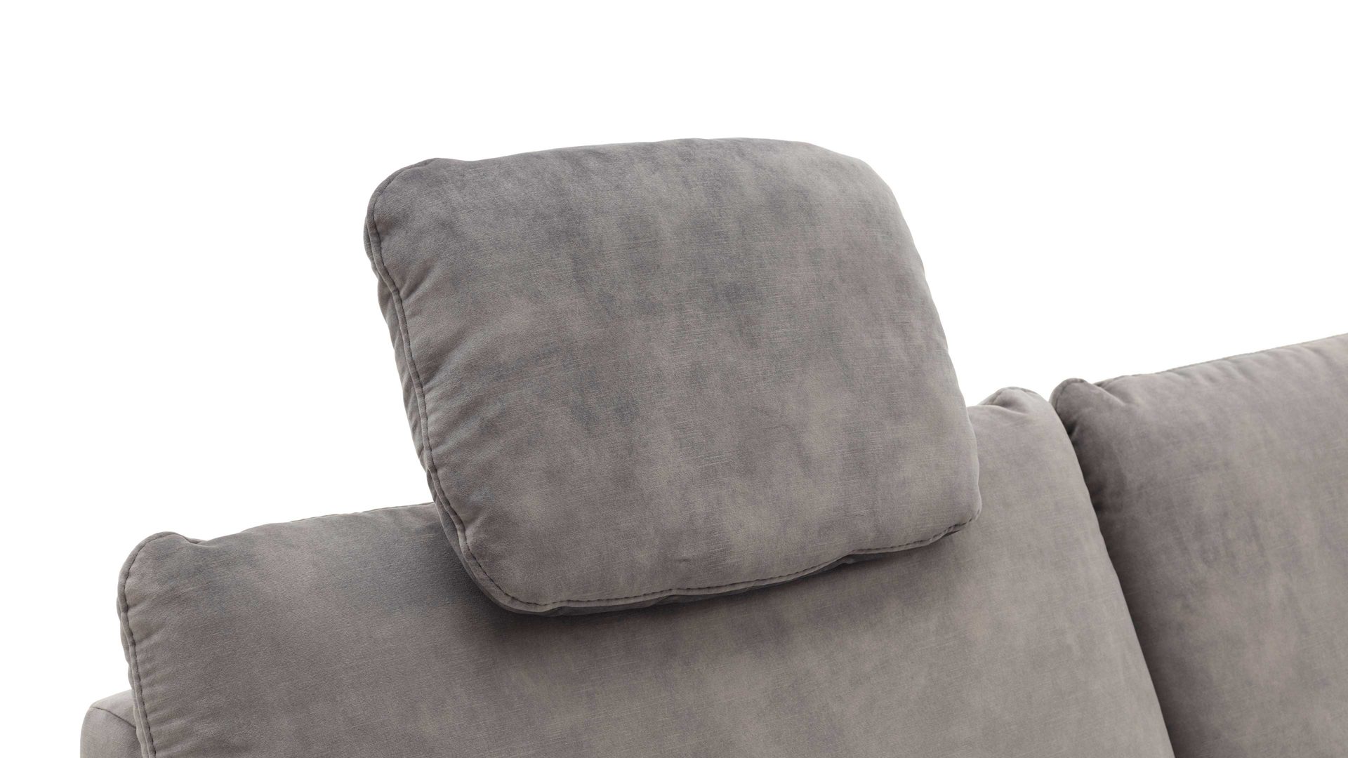 Kopfstütze modulmaster aus Stoff in Grau Modulmaster MM-ZE1126 - Kopfstütze CKS silberfarbener Velours Amira - ca. 44 x 32 cm