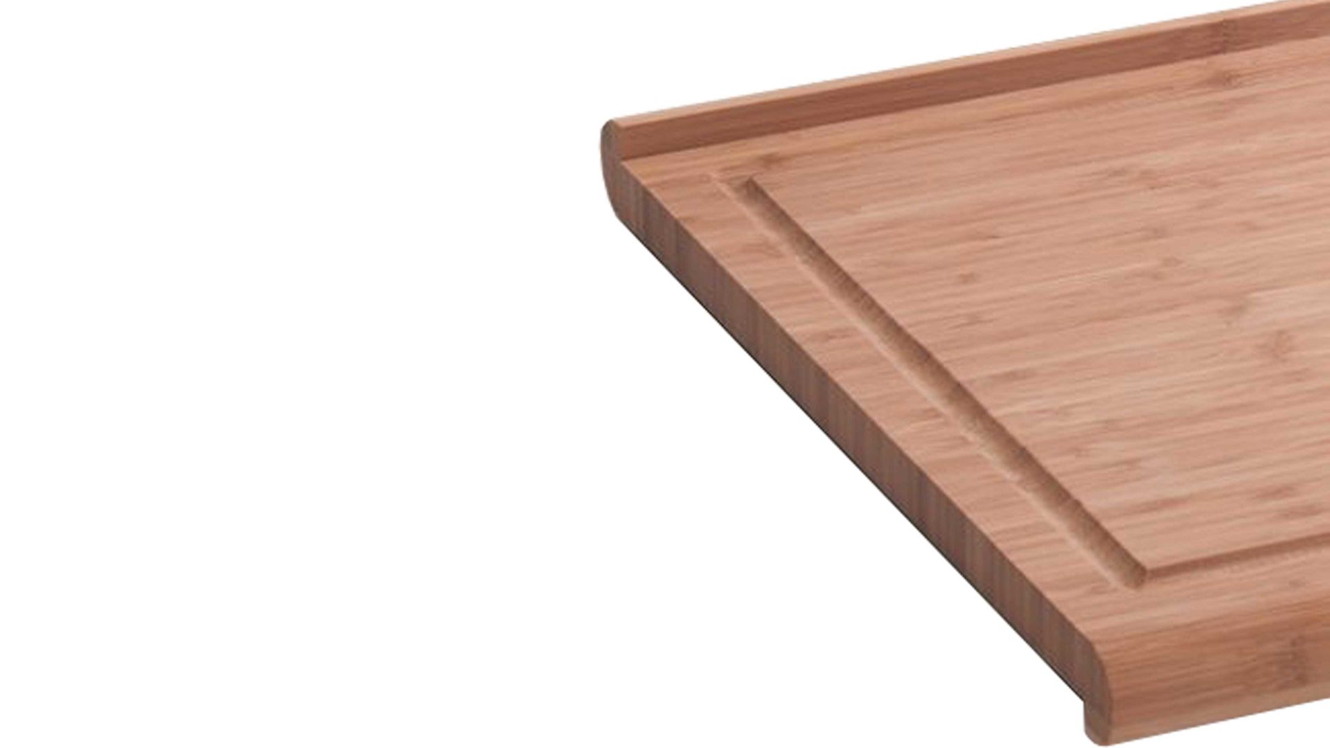 Schneidbrett Zeller present aus Holz in Holzfarben Schneidebrett Bambusholz - ca. 48 x 38 cm