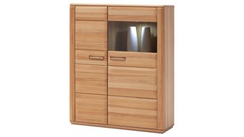 Highboard Mca direkt aus Holz in Holzfarben Wohnprogramm Sena - Highboard geölte Kernbuche – zwei Türen
