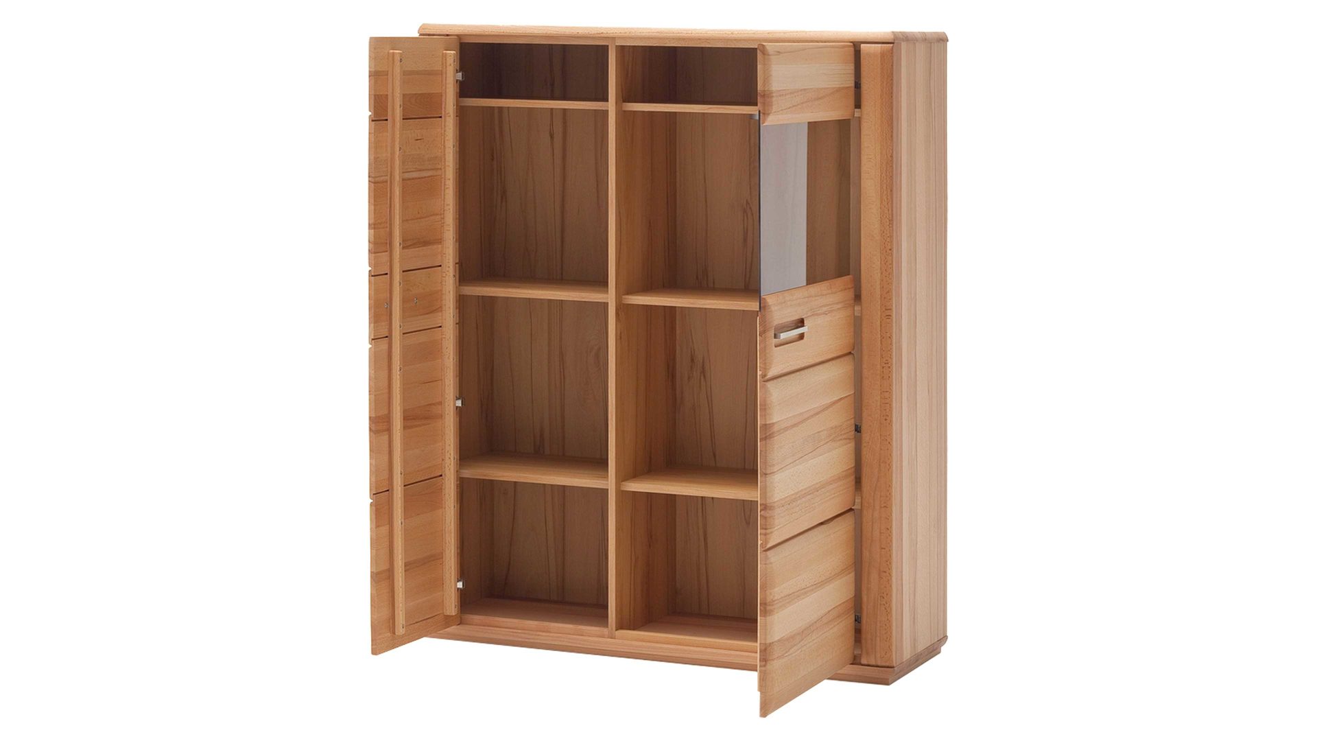 Highboard Mca furniture aus Holz in Holzfarben Wohnprogramm Sena - Highboard geölte Kernbuche – zwei Türen