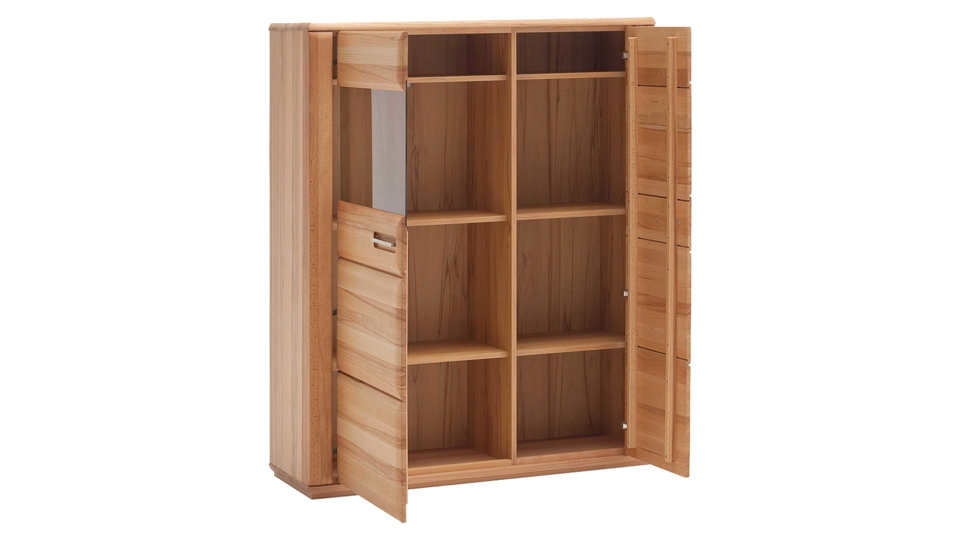 Highboard Mca direkt aus Holz in Holzfarben Wohnprogramm Sena - Highboard bzw. Wohnzimmerschrank geölte Kernbuche – zwei Türen