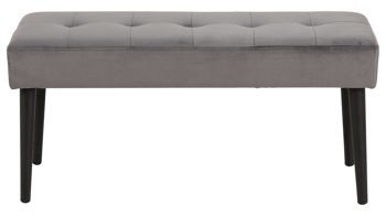 Polsterbank Actona group aus Stoff in Dunkelgrau Polsterbank Glory dunkelgrauer Samt Vic 28 & - Länge ca. 140 cm