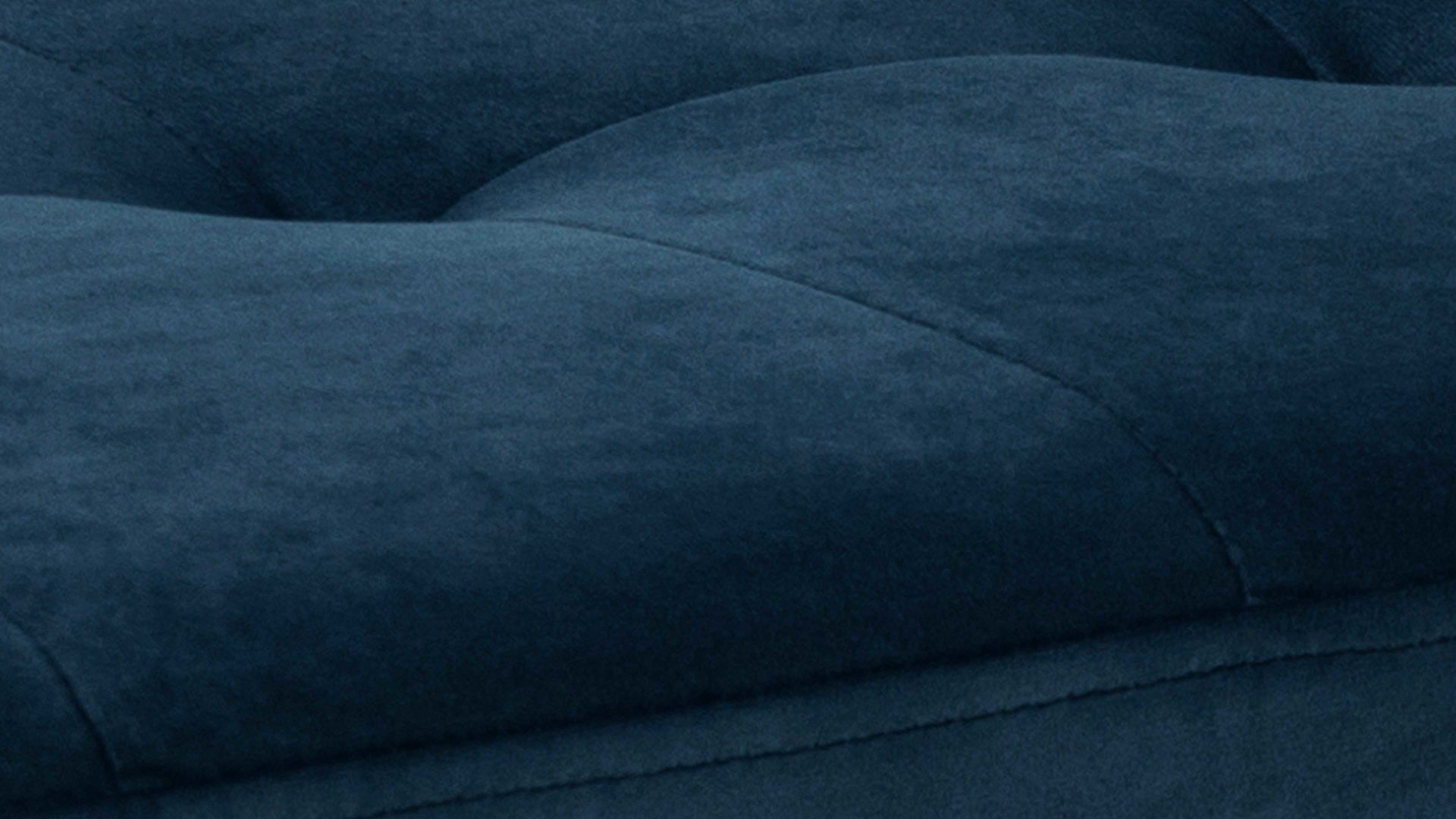 Polsterbank Actona group aus Stoff in Dunkelblau Polsterbank Glory marineblauer Samt Vic 66 - Länge ca. 140 cm