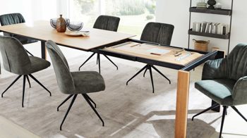 Auszugtisch Interliving aus Holz in Holzfarben Interliving Esszimmer Serie 5110 - Auszugtisch T0701 Eiche natur - ca. 160 - 260 x 90 cm