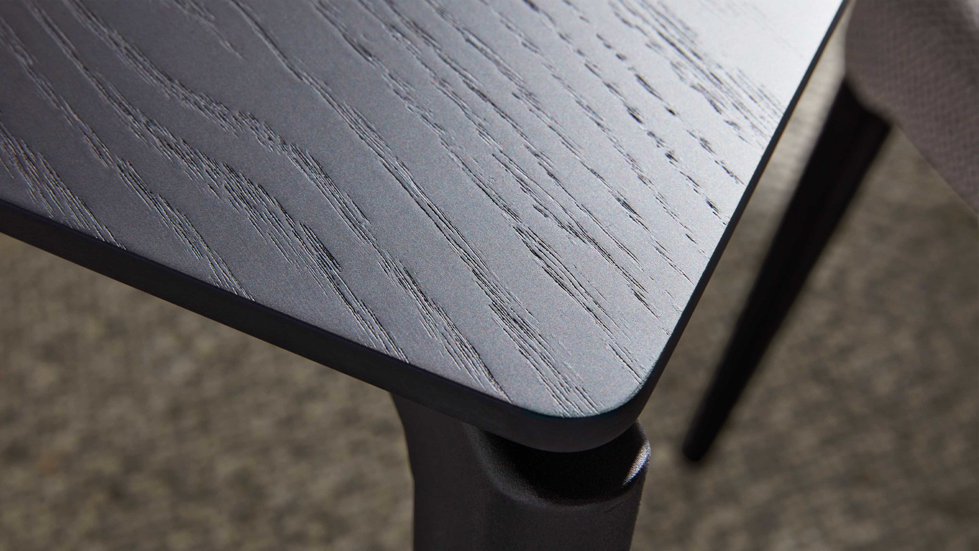 Esstisch Interliving aus Holz in Schwarz Interliving Esszimmer Serie 5110 - Esstisch mattschwarzes Eichefurnier - ca. 240 x 100 cm