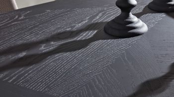 Auszugtisch Interliving aus Holz in Schwarz Interliving Esszimmer Serie 5110 - Auszugtisch T0401 mattschwarzes Eichefurnier - ca. 200 - 300 x 100 cm