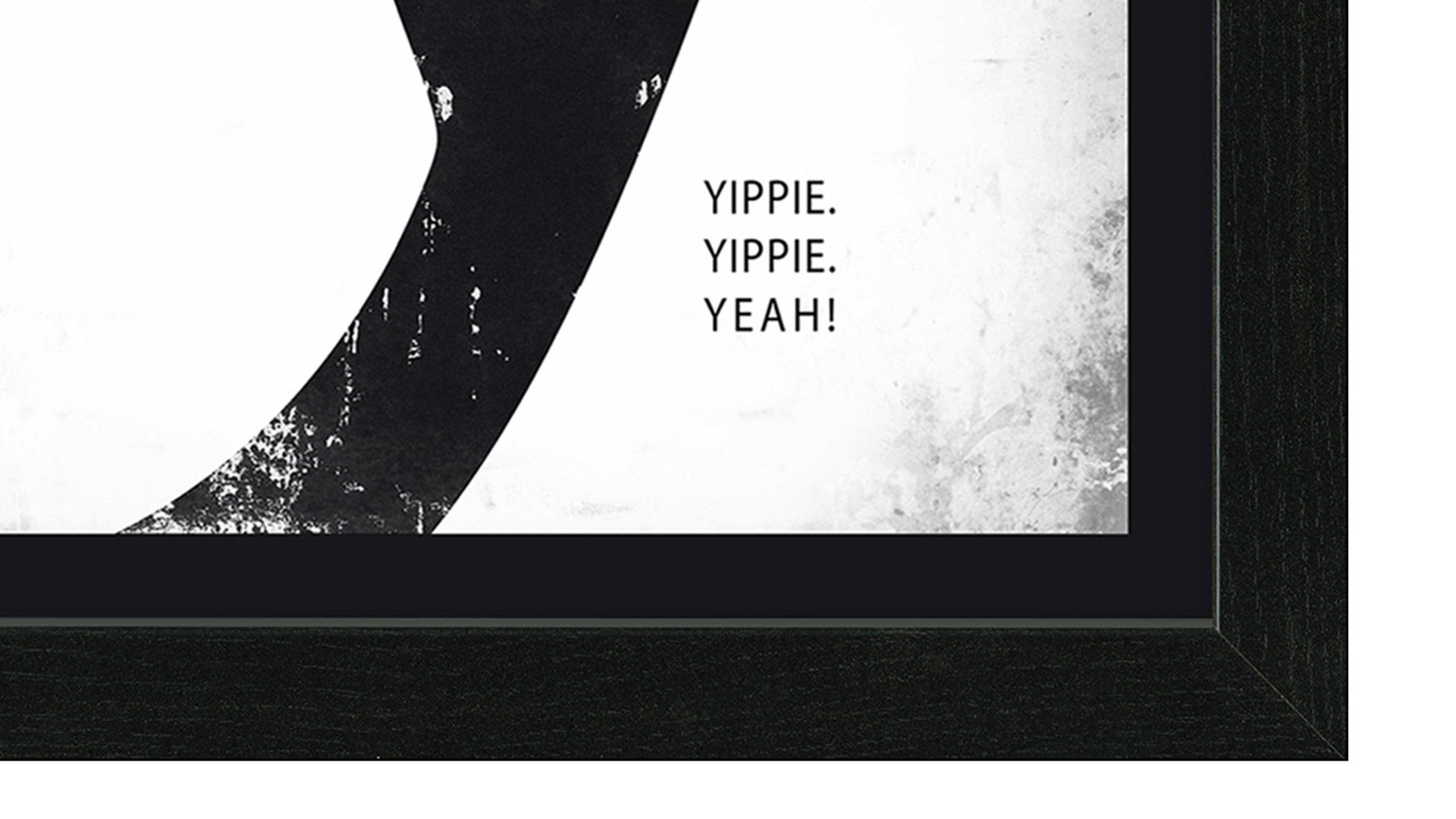 Kunstdruck Pro®art bilderpalette aus Karton / Papier / Pappe in Schwarz PRO®ART Kunstdruck Yippie Schwarz & Weiß - ca. 35 x 45 cm